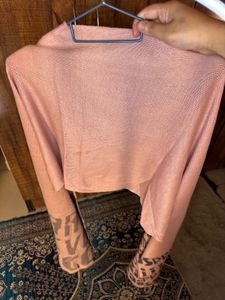 (FREE DELIVERY)Peach woolen scarf