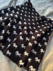 Cute Horse Print Skater Skirt