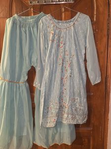 Blue stitched Kurta size M
