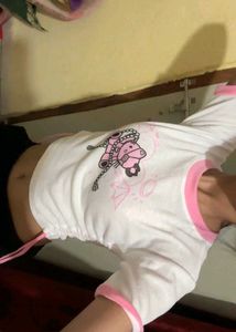 combo of 4 Cute Graphic Crop Tops