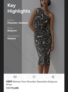 H&M One-Shoulder Bodycon Dress