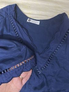 AACHO Blue Embroidered Co-ord Set