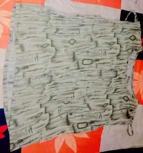 Unique Abstract Print Sleeveless Top
