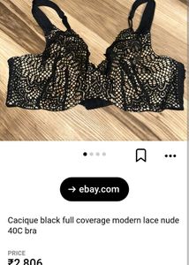 casique Black Lace Bra