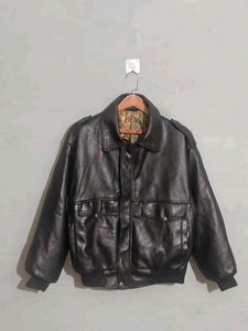 vintage heavy A-2 style Leather Bomber Jacket
