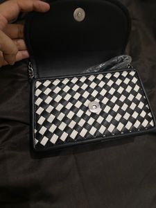 Chequered Brand New Sling + Baguette Bag