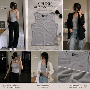 SPUNK Grey Tank Top