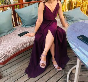 Elegant Plum Maxi Dress