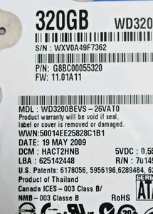 320 GB HDD FOR ALL TYPE OF COMPUTER AND LAPTOP