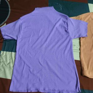 Cute Heart Print &amp; Lavender T-Shirts