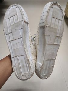 Customized H&amp;M White Lace Shoe