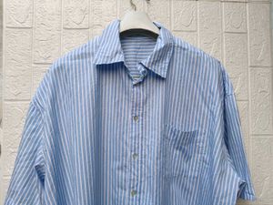 Korean Pintrest Classic Striped Button-Up Shirt