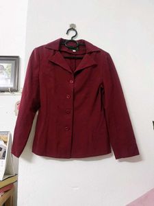 Maroon Button-Up Shirt