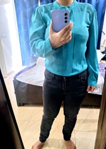 Original Veromoda Blue Shirt (with one free cloth)