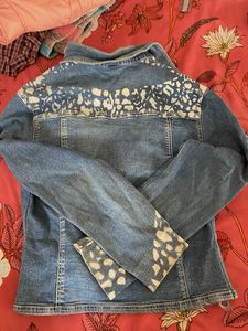 Denim Jacket with Unique Print
