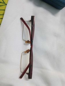 Rectangle Brown Metal Frame Glasses with box