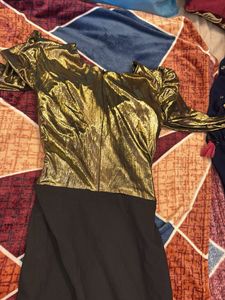 Sparkling Gold &amp; Black Dress
