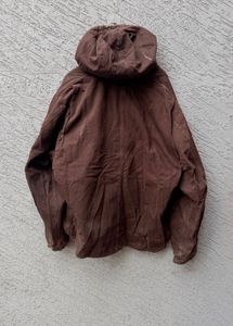 Men's Brown Sherpa Lined Hooded Jacket