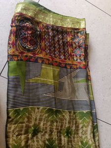Vibrant Printed Silk Saree