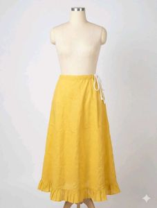 Yellow Ruffled Wrap Skirt