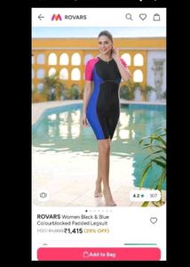 Rovars Women's Short Sleeve Legged Swimsuit