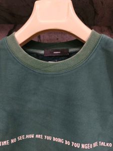 Green Graphic Print Sweatshirt