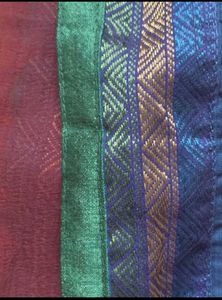 Blue and Red Dupattas with Embellishments