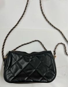 miniso Chic Quilted Black Shoulder Bag