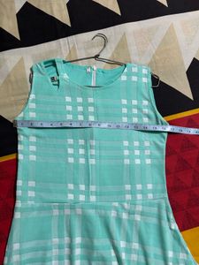 Cute Mint Plaid Skater Dress