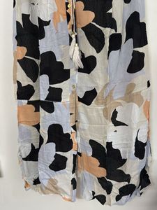 Abstract Print V-Neck Dress