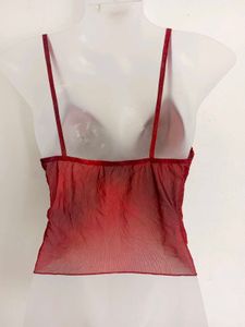 Chic Red mesh Cami Top