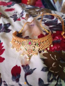 Exquisite CZ &amp; Pearl Choker Necklace
