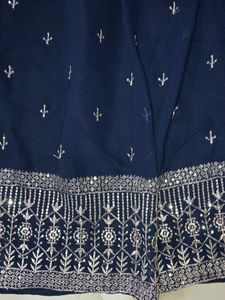 Sparkling Sequined Navy Blue Blouse