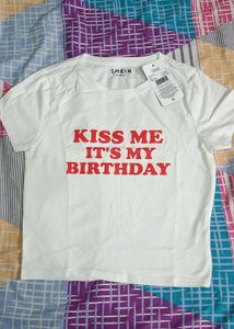 SHEIN "Kiss Me It's My Birthday" T-Shirt