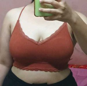 Chic Trim Bra Top - Burnt Orange