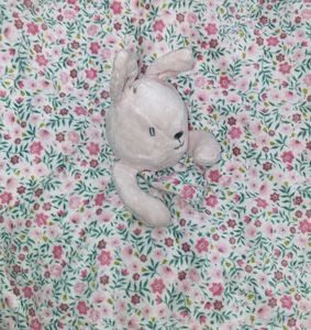 Nutmeg Pink Floral Bunny Baby Comforter