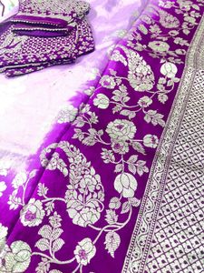 Beautiful Banarasi sari with blouse