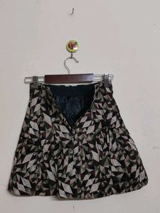 Patterned Mini Skirt
