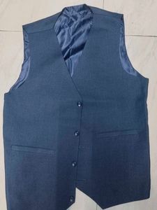 Men's Dark Blue blazer With Tie 3pis