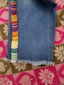 Stylish Embroidered Denim Jeans