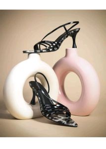 Chic Black Strappy Heeled Sandals