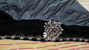 Black Ruffle saree new