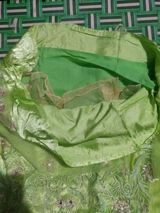 Lime Green Embroidered Anarkali Gown