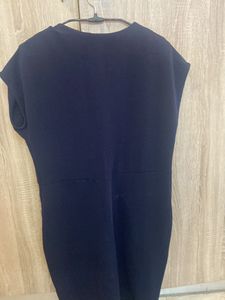 Navy Blue Cap Sleeve Dress