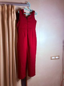 Elegant Red Jumpsuit