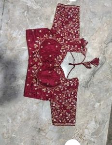 Maroon Embroidered Lehenga Choli Set