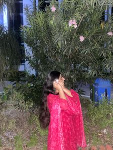 Elegant Anarkali Pink Kurta Set with Dupatta