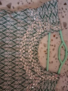 Printed Green Kurti