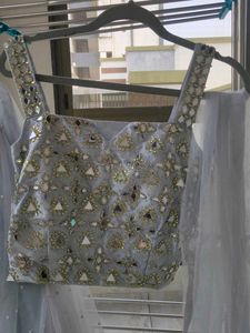 Embellished Blouse with Mirror Work