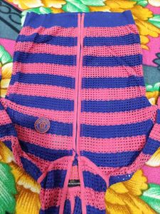 Striped Knit Cover-Up